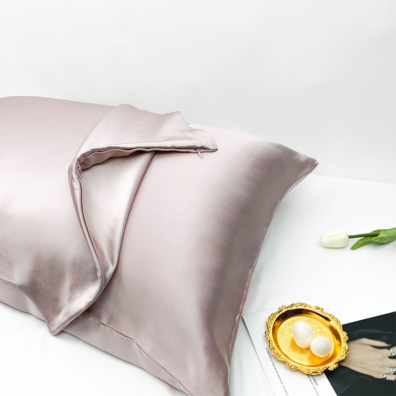 1 Piece 19 Momme 100% Pure Mulberry Silk Pillowcase with Hidden Zipper